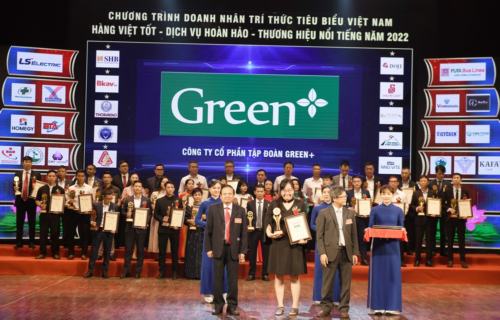 Green+ vinh dự nhận giải thưởng “Top 10 Thương hiệu nổi tiếng hàng đầu năm 2022”