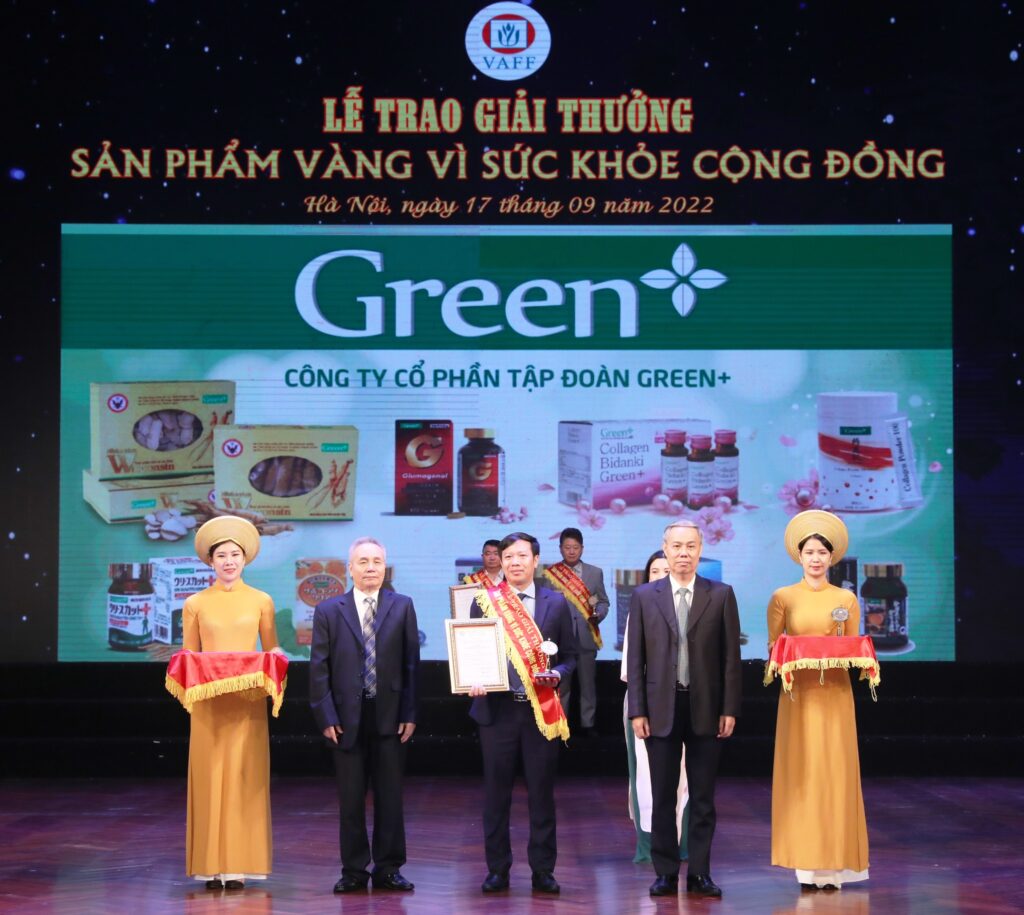 Green+ vinh dự nhận Huy chương “Sản phẩm vàng vì sức khỏe cộng đồng năm 2022”